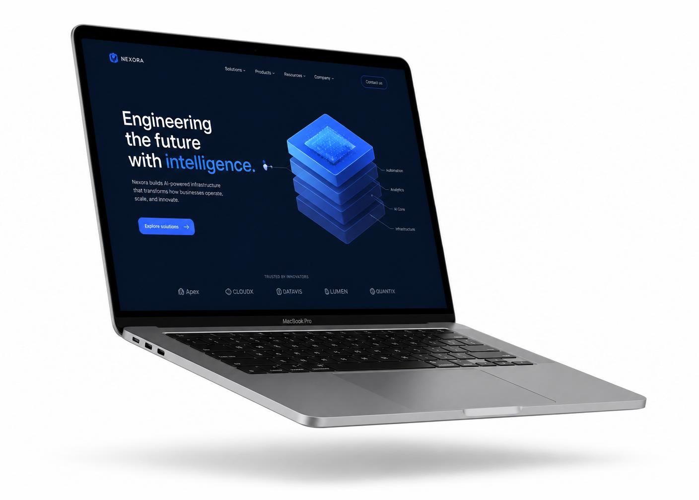 Voorbeeld van een moderne website ontworpen door Websites by Thijs